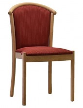 Manuela Side Chair C116. No Arms. Stackable. Beech Timber Legs. Any Fabric Colour